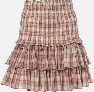 Isabel Marant Naomi checked cotton voile miniskirt
