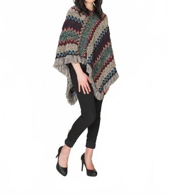Papillon Boucle Poncho In Multi