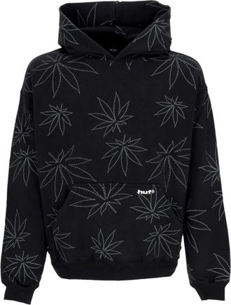 HUF Zwarte Plantlife Fleece Hoodie Heren - Heren - Hoodies - Zwart - XL - Katoen - Hoodies & sweatvesten