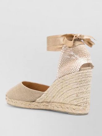 Castaner woven tie-fastening wedge espadrilles