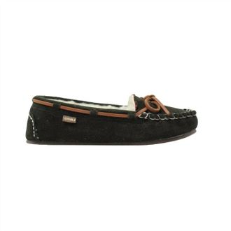 Lamofootwear Womens Britain Moc Ii Slipper In Black