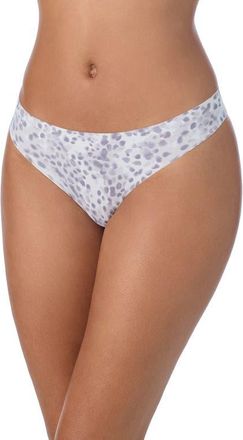 DKNY Litewear Cut Anywhere Thong in Thistle Dot at Nordstrom, Size X-Large
