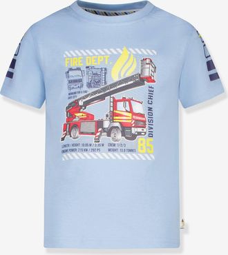 Salt And Pepper T-Shirt mit Feuerwehr-Print nachtleuchtend Jungen Salt and Pepper hellblau