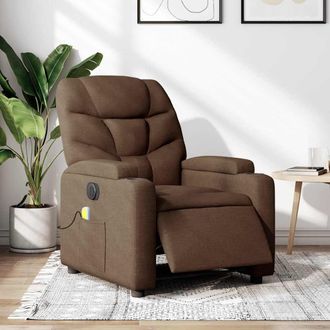 vidaXL Vidaxl - Sill&oacute;n Reclinable De Masaje El&eacute;ctrico Tela Marr&oacute;n