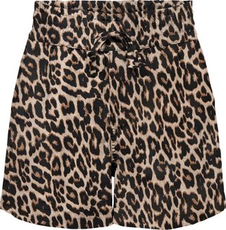 Only Shorts ONLY ONLARIS LIFE PULL UP SHORTS WVN CC, Damen, Gr. XS, N-Gr, peyote aop:chic leo, Web, Obermaterial: 93% Viskose, 7% Polyester, bedruckt, regu