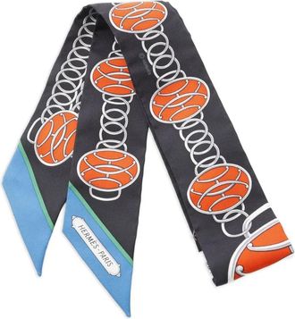 Herm&egrave;s Foulard Twilly Lift Profile in seta anni 2020 - Blu