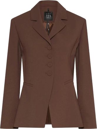 Marella Dames, Jassen, Bruin, Maat: XS Leer