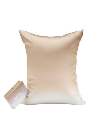 Blissy Mulberry Silk Pillowcase in Champagne Ombre at Nordstrom, Size Standard