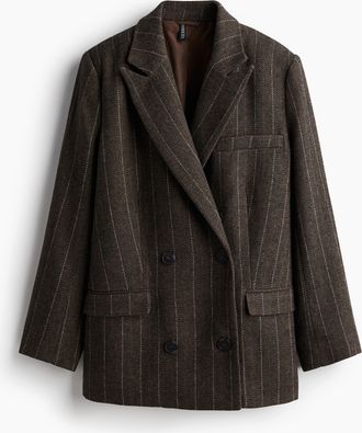 H&M Zweireihiger Blazer - Brown