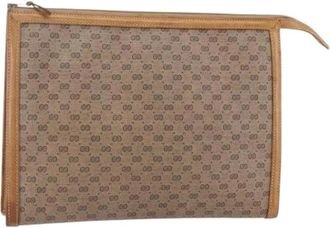 Gucci Pre-owned Plastic Clutch - Dames - Vintage Clutch - Beige - ONE Size - Vintage