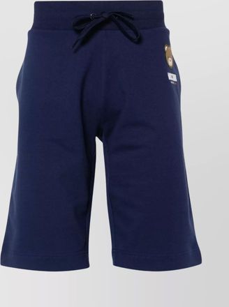 Moschino cotton blend drawstring waist shorts