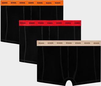 Diesel Mens Damien Logo Waistband 3-Pack Boxer Briefs