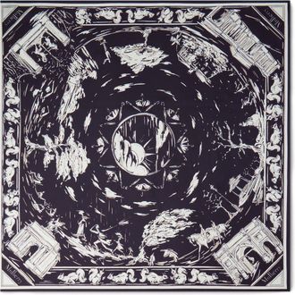 Mulberry Square Scarf - British Park in Deep Aubergine at Nordstrom