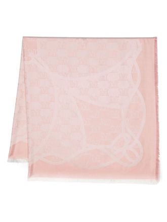 Max Mara logo-jacquard silk scarf - women - Silk - One Size - Pink