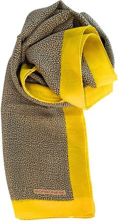 Borbonese yellow Silk Women Womens Scarf