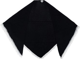 Ganni Sciarpa triangolare in lana - - Accessories - Donna - Blu - ONE SIZE