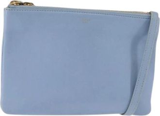 Celine Pre-owned Vintage leren clutch - Dames - Vintage Clutch - Blauw - ONE Size - Leer - Vintage