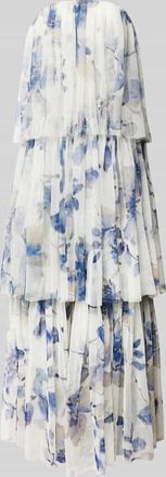 Lace & Beads Abendkleid im Stufen-Look in Weiss, Gr&ouml;&szlig;e XL