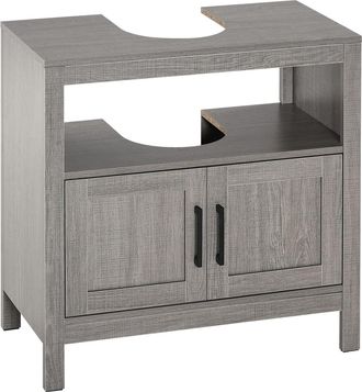 Kleankin Armario de ba&ntilde;o 60x30x60 cm gris