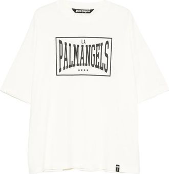 Palm Angels Logo-print Drop-shoulder T-shirt