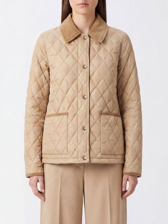 Burberry Giacca corta trapuntata in nylon con colletto in velluto