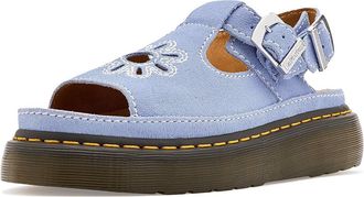 Dr. Martens Dunnet Flower Womens Dress Sandals Cornflower Blue : UK 9 (US Womens 11) M, Suede