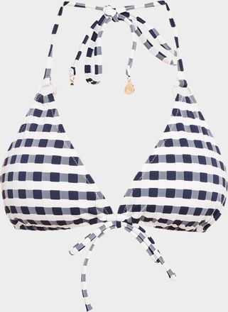 Milly Cottage Jacquard Gingham Bikini Top