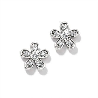 Brighton Enchanting Flower Post Earrings In Silver