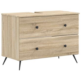 vidaXL Mueble De Lavabo Para Ba&ntilde;o Breda Roble Sonoma 82 X 41 X 59 Cm Vidaxl