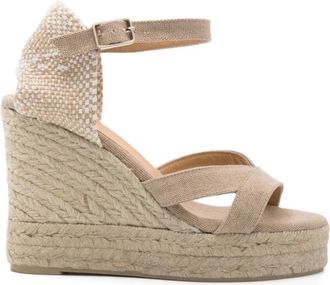 Castaner Bruna Wedge Espadrille - Dames - Sleehakken - Beige - 41 EU - Katoen - Schoenen
