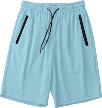 Generic RLEHJN Summer Shorts for Women and Men UK Sale Clearance, Ladies Shorts with Zip Pockets Elasticated Waist Solid Color Lounge Pants Gym Athletic Sport