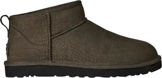 UGG Winter Boots, male, Gray, Size: 13 US Classic Ultra Mini Embossed Boot