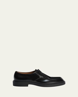 Jil Sander Mens Leather Moccasin Derby Shoes