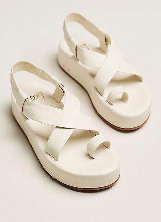 Anthropologie Cara Cara Cross Strap Platform Sandals