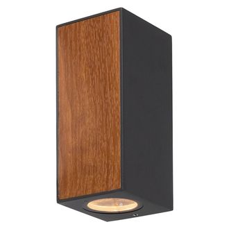 AkunaDecor Aplique De Pared Para Exterior De La Serie Beret Acabado En Gris Mantra