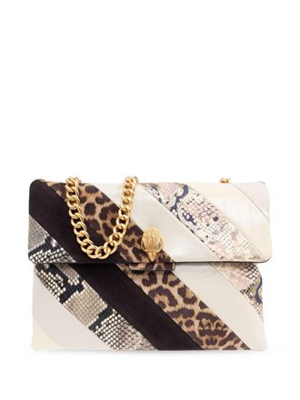 Kurt Geiger Leather Kensington shoulder bag - women - Leather/Fabric/Metal - OS - Neutrals