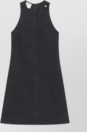 Courr&egrave;ges sleeveless round neckline nylon silk dress