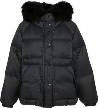 Yves Salomon Dames, Jassen, Zwart, Maat: XL Polyamide