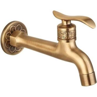 OEM Grifo Mural De Lat&oacute;n Antiguo, Grifo Monomando De Agua Fr&iacute;a, Rosca G De 1/2 Pulgada, Alcance Del Ca&ntilde;o De 160 Mm, F&aacute;cil Instalaci&oacute;n