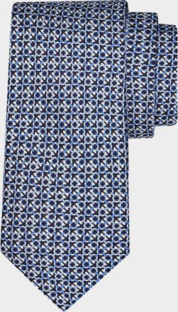 Ferragamo Anteo Gancio Woven Silk Tie