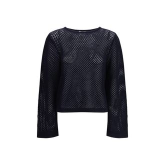 Allude Allude Blauw Fleece Wol Sweatshirt