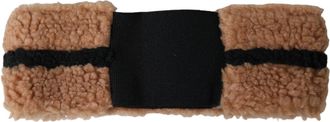 Dolce & Gabbana Brown Black Fleece Wool Head Band Hat Men And Virgin Cotton