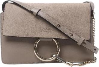 Chlo&eacute; Pre-owned Faye Schoudertas - Dames - Vintage Schoudertas - Beige - ONE Size - Leer - Vintage