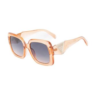 Guess Sunglasses, female, Brown, Size: ONE SIZE Resin Frame Rectangular Sunglasses