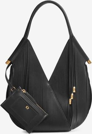 DKNY Baldwin Lasercut Mini Shoulder in Black/gold at Nordstrom