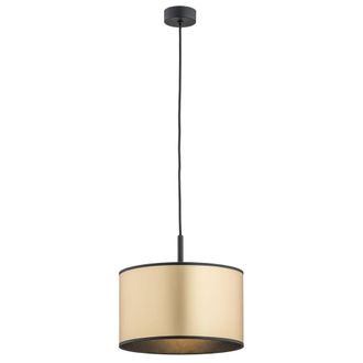 Netlighting Karin Cylindrical Pendant Ceiling Light Gold Black Structure