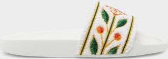 Casablanca Logo Embroidered Slides