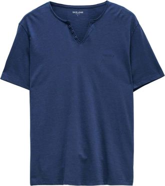 Salsa T-Shirt SALSA Salsa Jeans T-Shirt V-Neck Basic, Herren, Gr. XL, blau, Obermaterial: 100% Baumwolle CO., Shirts T-Shirt