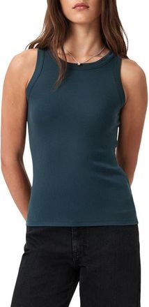 AllSaints Rina Rib Tank in Dark Slate Blue at Nordstrom, Size X-Small