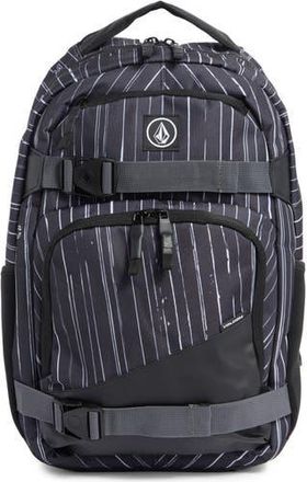 Volcom Grindstone Skate Backpack in Black White at Nordstrom Rack